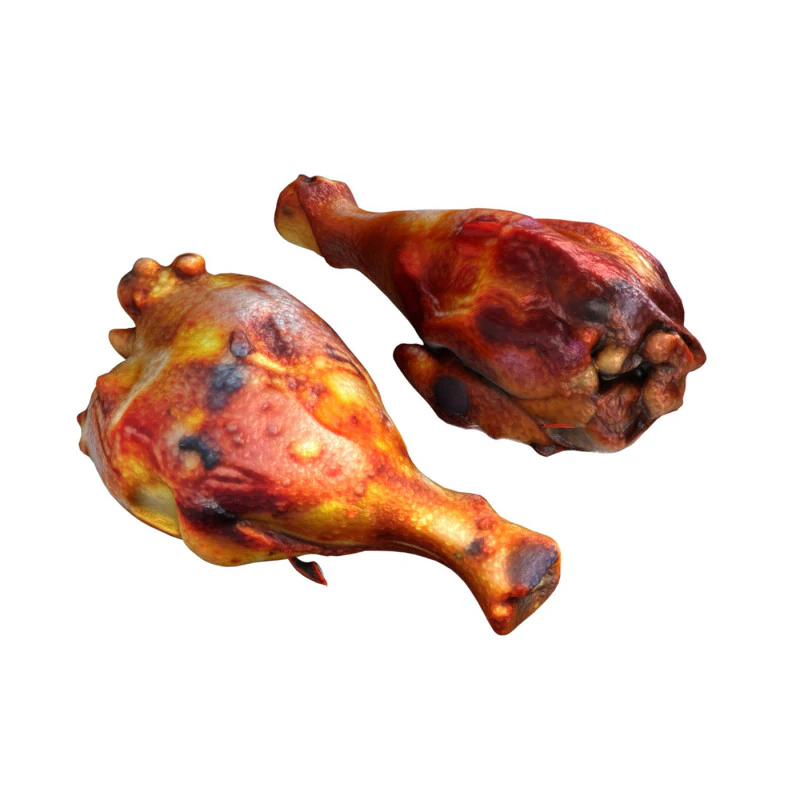 Chicken Fried Leg peice 3D Model .c4d .max .obj .3ds .fbx .stl .blend 