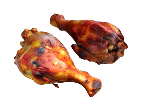닭다리튀김 조각 3D 모델