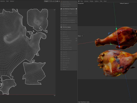 Chicken Fried Leg peice 3D Model