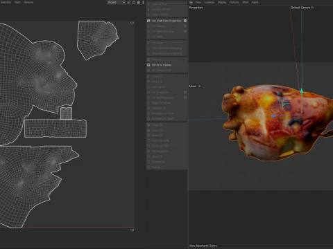 Chicken Fried Leg Piece v1 3D Model