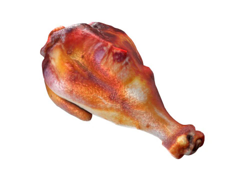 Kızarmış Tavuk Bacak Par&ccedil;ası v2 3D Model