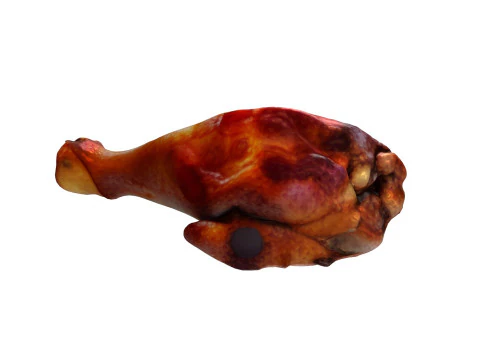 Chicken Fried Leg Piece v2 3D Model