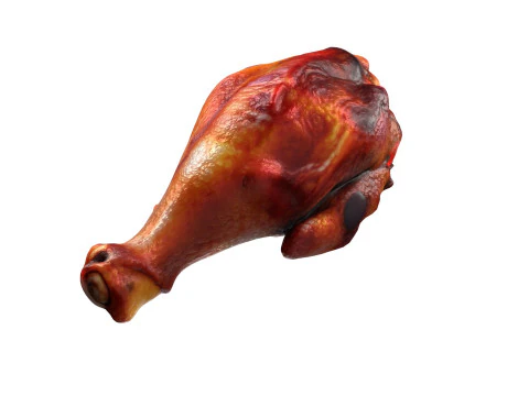 Chicken Fried Leg Piece v2 3D Model