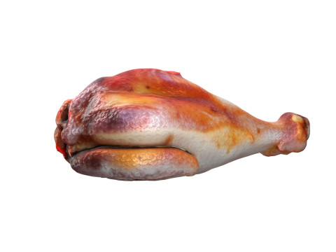 Chicken Fried Leg Piece v2 Model 3D