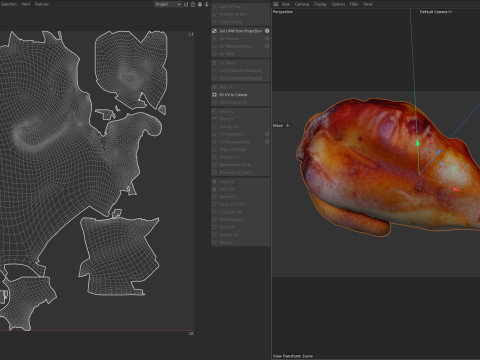 Chicken Fried Leg Piece v2 Model 3D
