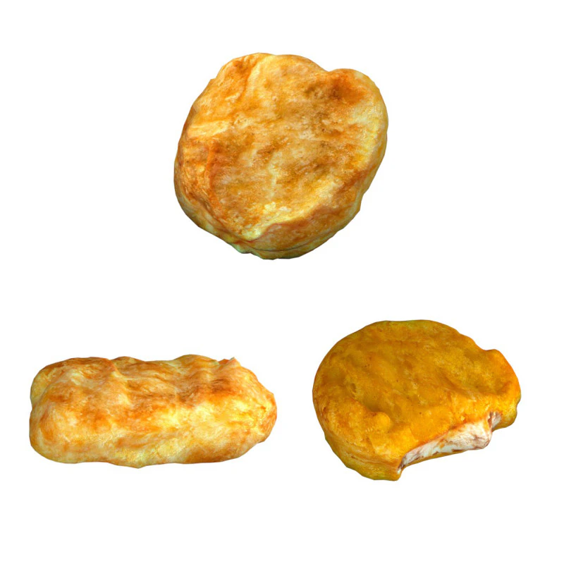 Chicken nuggets 3D Model .c4d .max .obj .3ds .fbx .stl .blend 