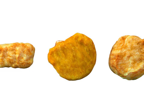 Chicken nuggets 3D Model
