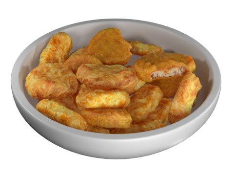 Chicken Nuggets bowl 3D Model