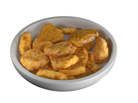 Chicken Nuggets bowl 3D Model