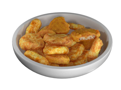 Chicken Nuggets bowl 3D Model