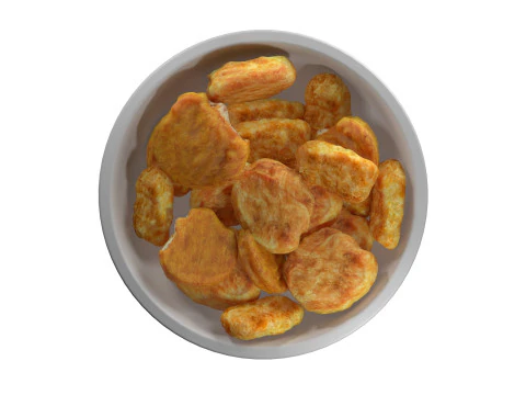 Chicken Nuggets bowl 3D Model