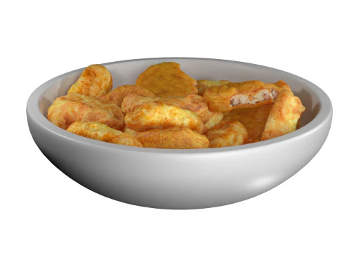 Chicken Nuggets bowl 3D Model