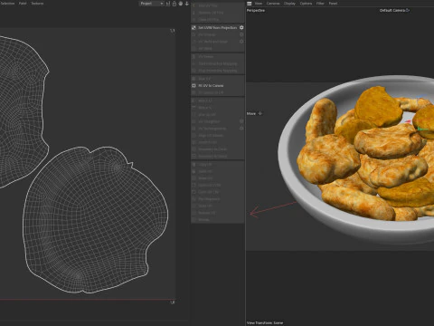 Chicken Nuggets bowl 3D Model