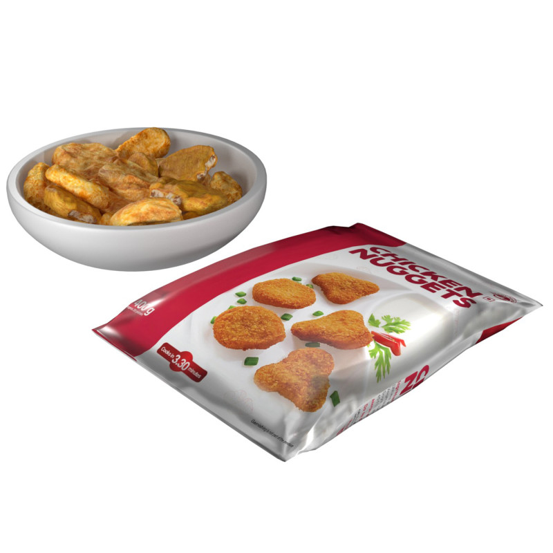 Chicken Nuggets bowl package Modèle 3D .c4d .max .obj .3ds .fbx .stl .blend
