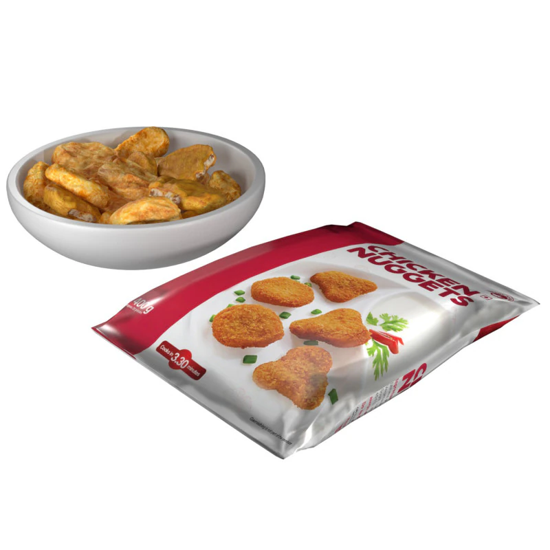 Pacote de tigela de nuggets de frango Modelo 3D .c4d .max .obj .3ds .fbx .stl .blend 