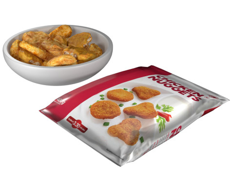 Chicken Nuggets bowl package 3D Model