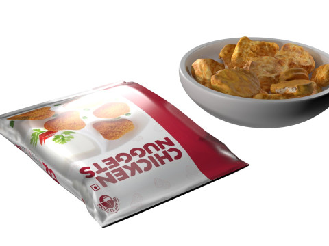 Chicken Nuggets bowl package Modèle 3D