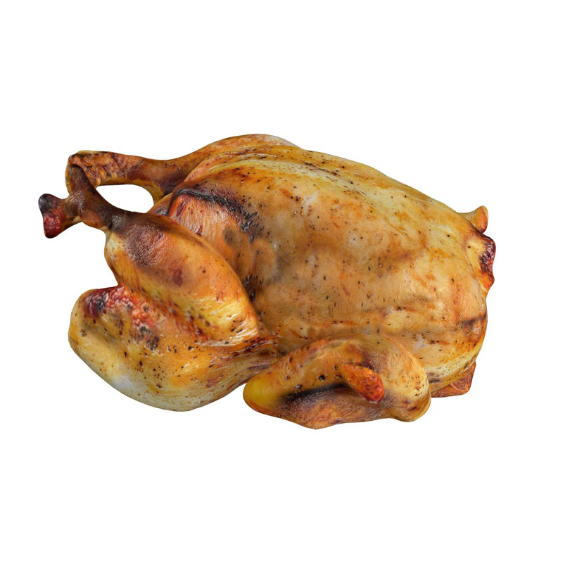 Chicken roasted whole 3D Model .c4d .max .obj .3ds .fbx .stl .blend