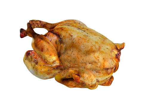 Chicken roasted whole Modèle 3D