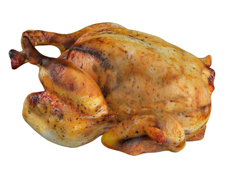 Chicken roasted whole Modèle 3D
