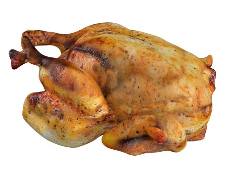 Chicken roasted whole 3D Model