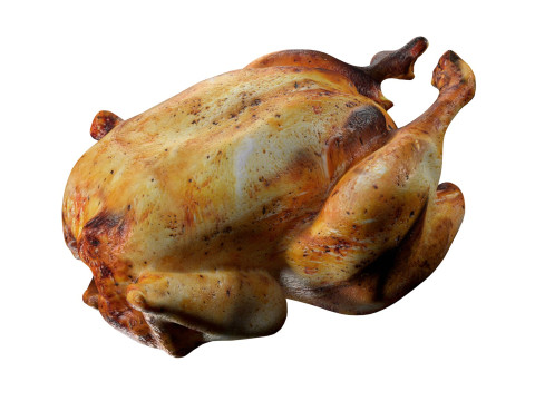 Chicken roasted whole Modèle 3D