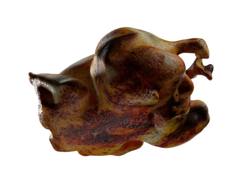 Chicken roasted whole 3D Model
