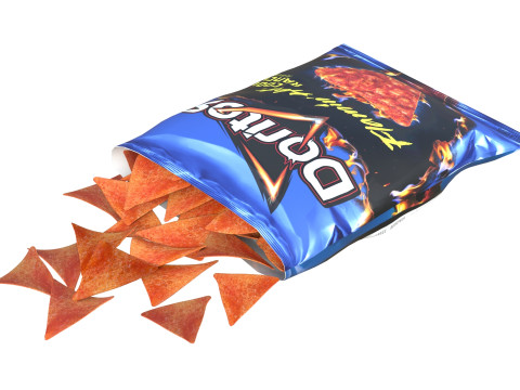 Doritos flamin hot cool ranch Modello 3D