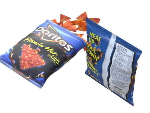 Doritos flamin hot cool ranch Modello 3D