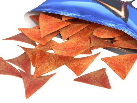 Doritos flamin hot cool ranch Modello 3D