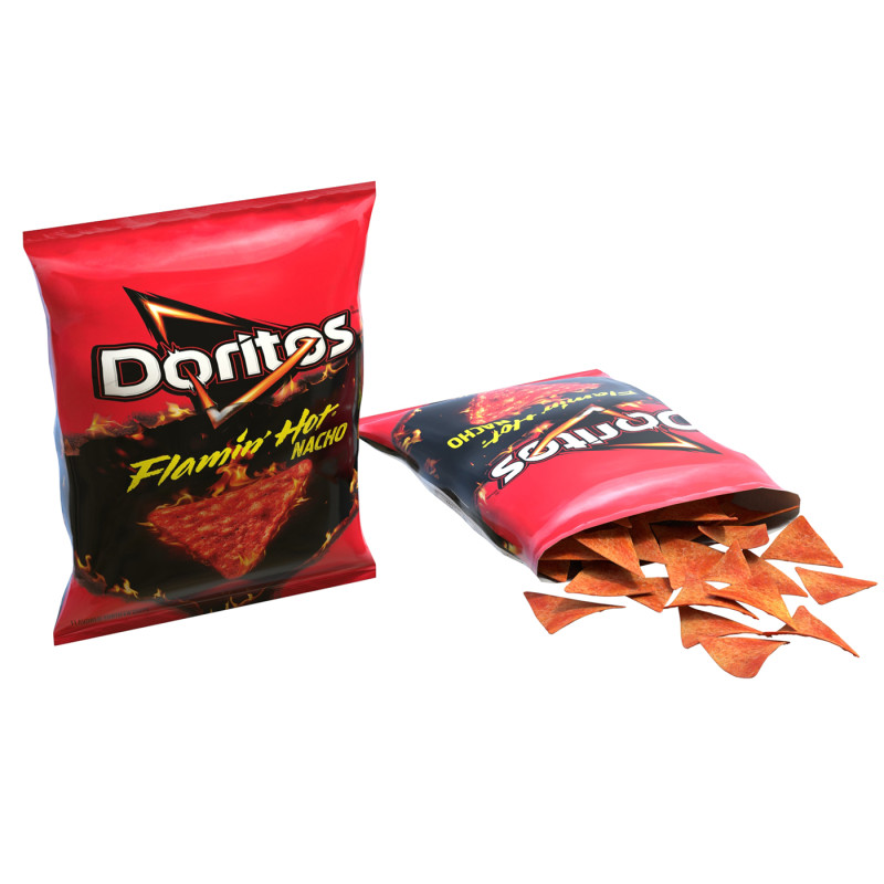 Doritos flamin hot nacho Model 3D .c4d .max .obj .3ds .fbx .stl .blend