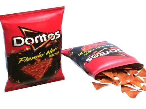 Doritos flamin hot nacho Model 3D