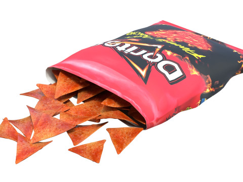 Doritos flamin hot nacho Model 3D