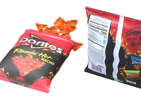 Doritos flamin hot nacho Model 3D