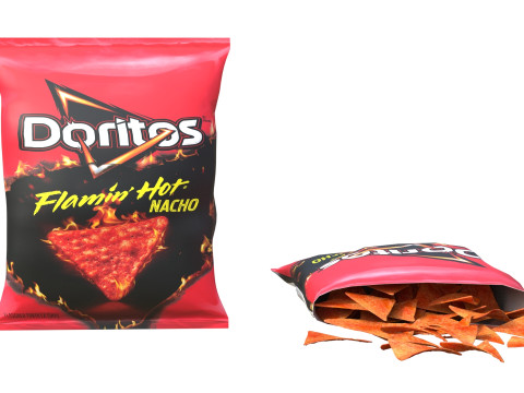 Doritos flamin hot nacho Model 3D