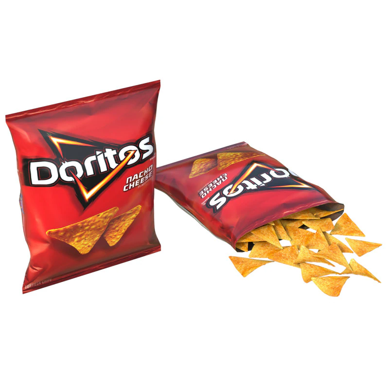 Doritos nacho cheese 3D Model .c4d .max .obj .3ds .fbx .stl .blend 