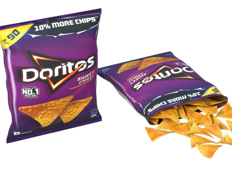 Doritos com pimenta doce Modelo 3D