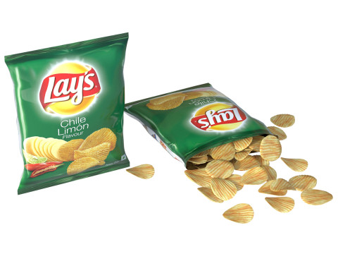 Lays chili lemon 3D Model