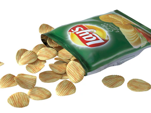 Lays chili lemon 3D Model