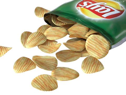 Lays chili lemon 3D Model