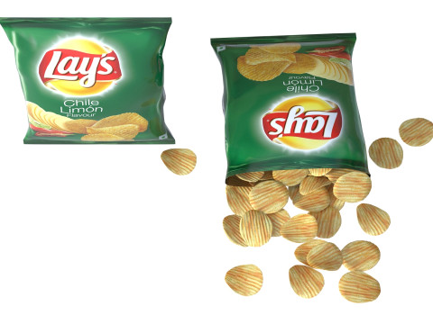 Lays chili lemon Model 3D