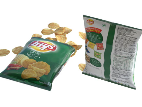 Lays chili lemon 3D Model