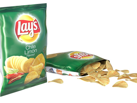 Lays chili lemon Model 3D