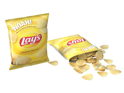 Lays classic salted 3D Model