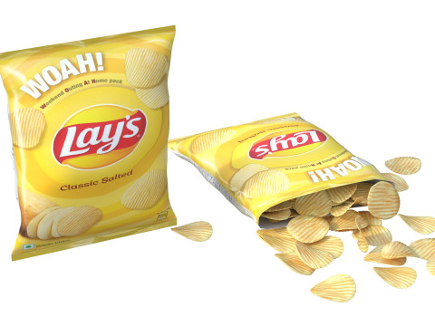 Lays classic salted 3D Model