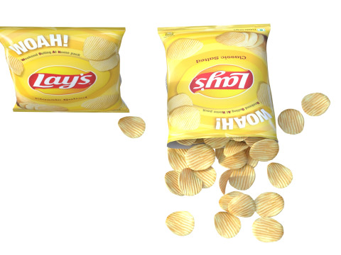 Lays classic salted 3D Model