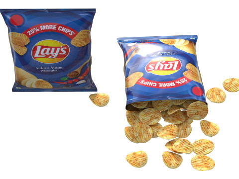 Lays india magic masala 3D Modell