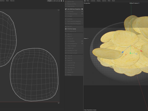 Schüssel mit Kartoffelchips 3D Modell