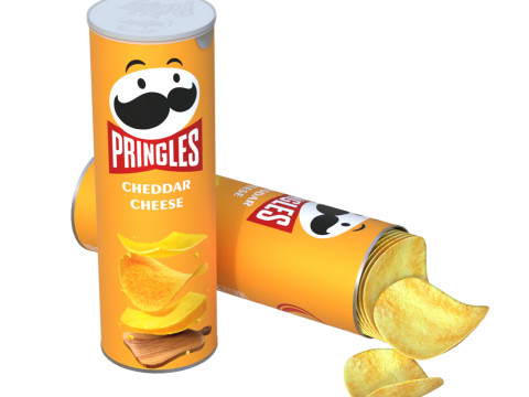 Pringles cheddar cheese 3D Model