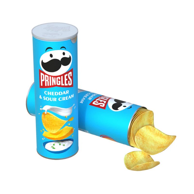 Pringles cheddar sour cream 3D Model .c4d .max .obj .3ds .fbx .stl .blend